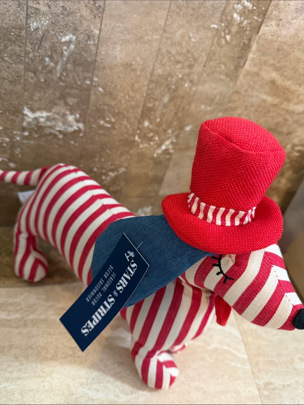 Daushound pillow home decor sausage dog red white and blue American dog - Picture 7 of 7